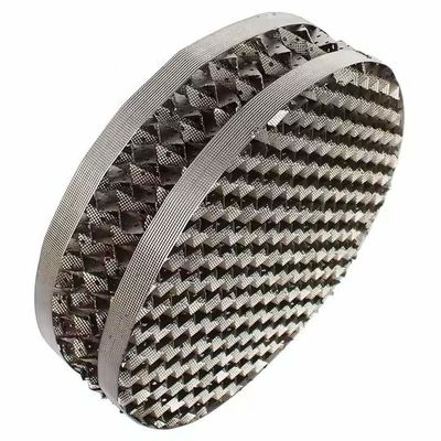SS 316L Chemical Column Tower Packing Wire Gauze Corrugated Structured Packing