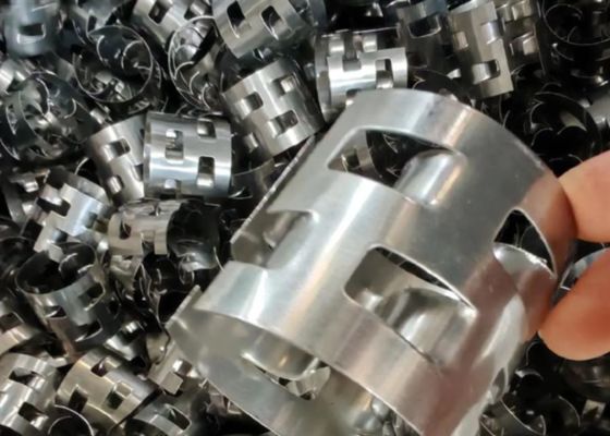 SS304 SS316L Metal Pall Ring Random Packing for Chemical Towers
