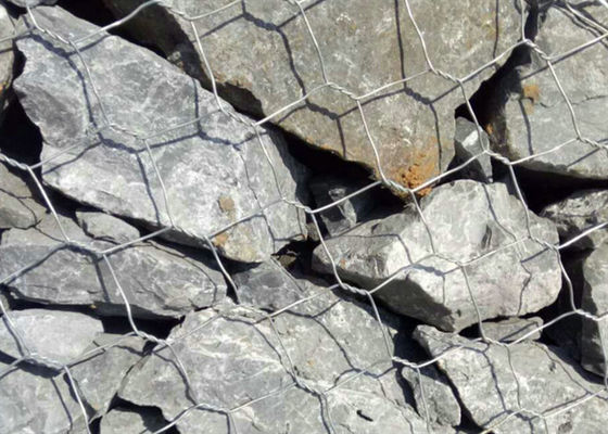 0.5mx0.5mx1m 4mm PVC Coated Gabion Mesh Anti Rust For Riverbank Protection Landscaping