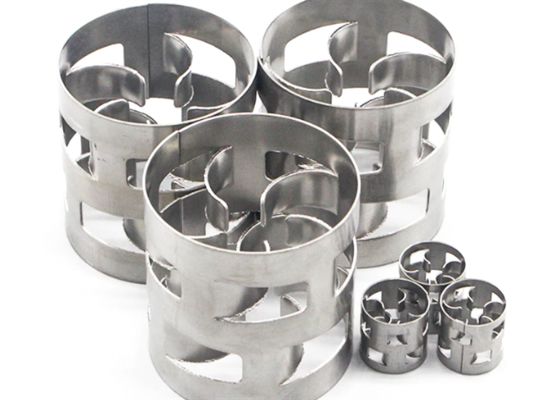 Stainless Steel Pall Ring Metal Random Packing Low Pressure Drop