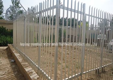 Weatherproof Steel Security Palisade Fencing Low Carbon Steel Wire Material