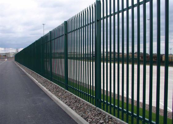 Fence di palisata in acciaio euro rivestito in polvere per fabbrica