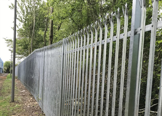2.4m Galvanizzato PVC Rivestito Verde Tubulare Acciaio Recinzione Palisade 65 * 2.5mm