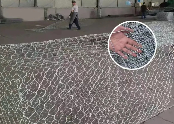 Cage di pietra Galfan per la protezione dalle cadute di roccia 4*1*1m 100*120mm