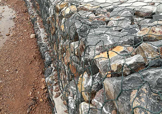 Griglia di gabione rivestita di zinco resistenza alla corrosione 1.5x1x1m per parete di sostegno
