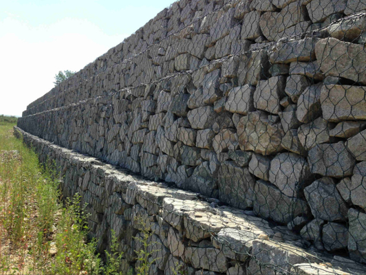 Galvanizzato Gabion Mesh filo di acciaio resistente per le pareti di sostegno paesaggistica