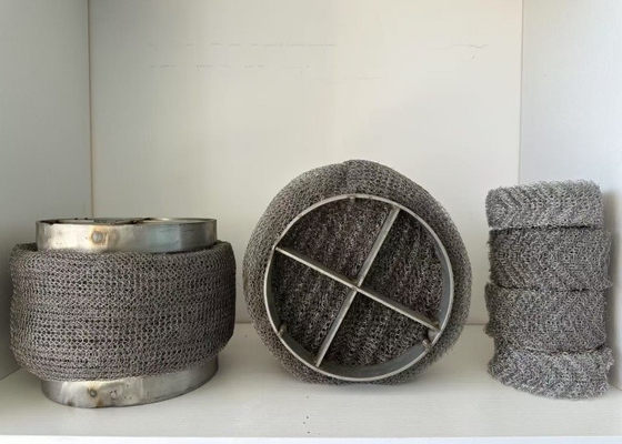 304 SS Mesh Demister Pad Eliminazione di nebbia durevole per sistemi chimici a gas di olio