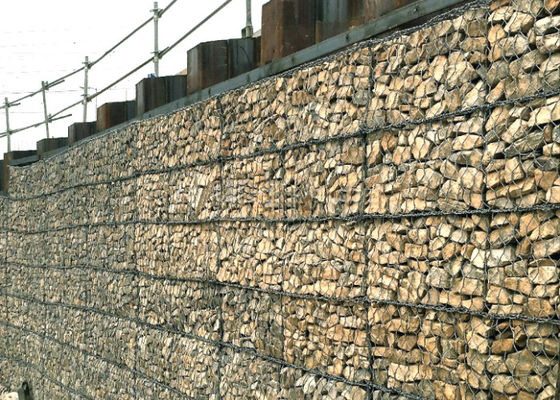 Alta resistenza facile da installare Griglia galvanizzata di gabione per progetti di conservazione del paesaggio