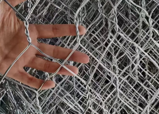 2x1x1 galvanizzato a caldo Gabion Wire Mesh Stone Cage per la protezione del ponte 2,7 mm