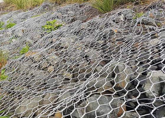 0.5mx0.5mx1m 4mm PVC Rivestito Gabion Mesh Antirrugine Per la Protezione della riva del fiume Paesaggio