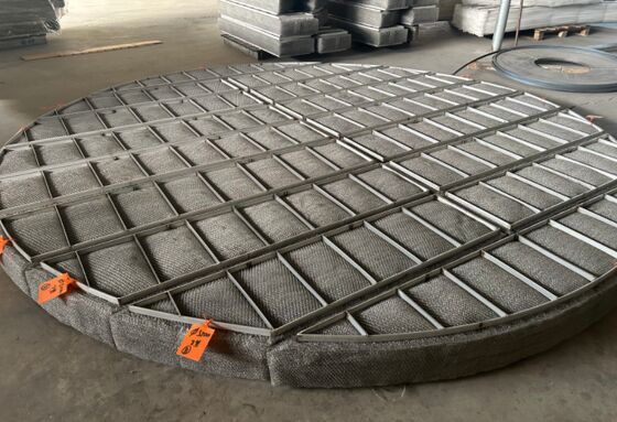 SS304 Wire Mesh Demister Pad diametro 500 mm per ridurre le goccioline liquide da gas