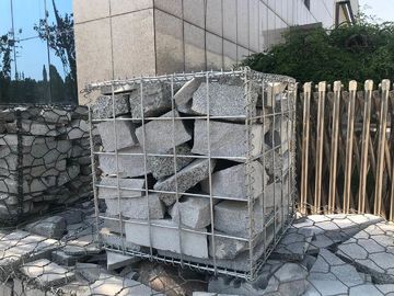 Protezione saldata galvanizzata di caduta della roccia del canestro del gabbione della rete metallica del gabbione della immersione calda